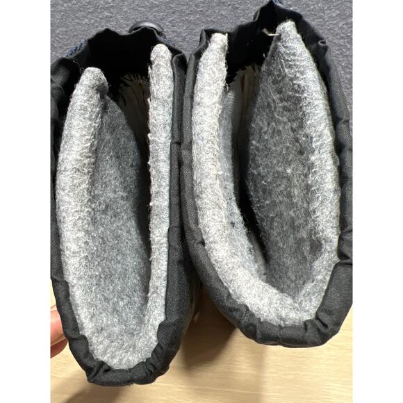 L.L. Bean Northwoods Snow Boots Kids Size 3 Black/Grey Winter 238064 - Picture 7 of 9